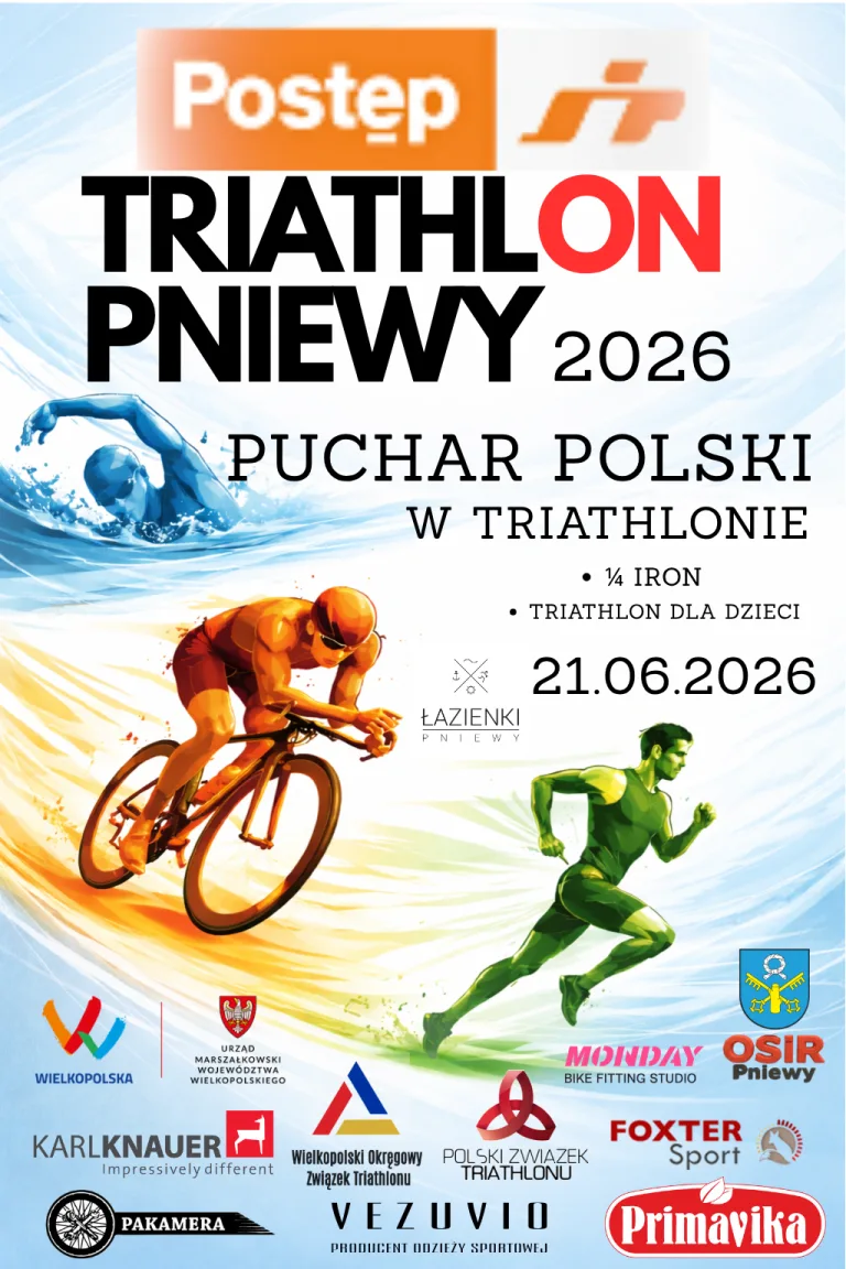 Puchar Polski wraca do Wielkopolski! Spotykamy się na Triathlon Pniewy 2026 🏊&zwj;♂️🚴&zwj;♂️🏃&zwj;♂️🔥